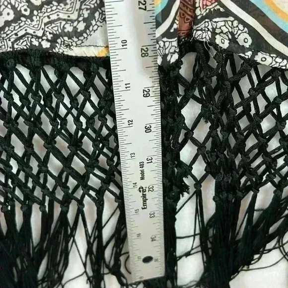 Democracy Kimono / Sheer Cardigan Colorful Women’s Size Large - Picture 7 of 9